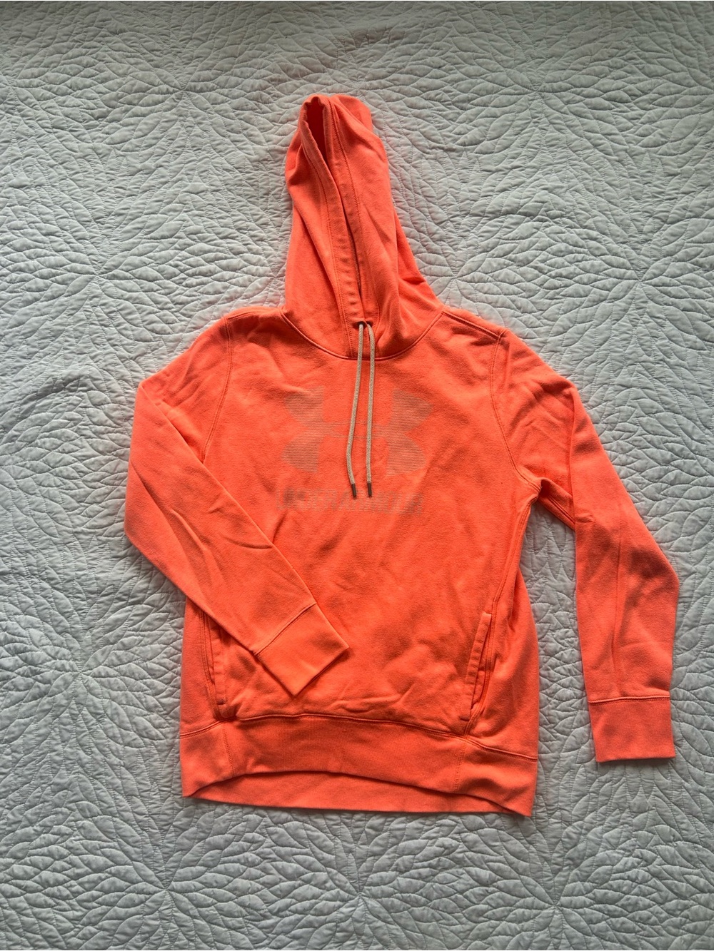 Under Armour Neon Coral Hooded Sweatshirt